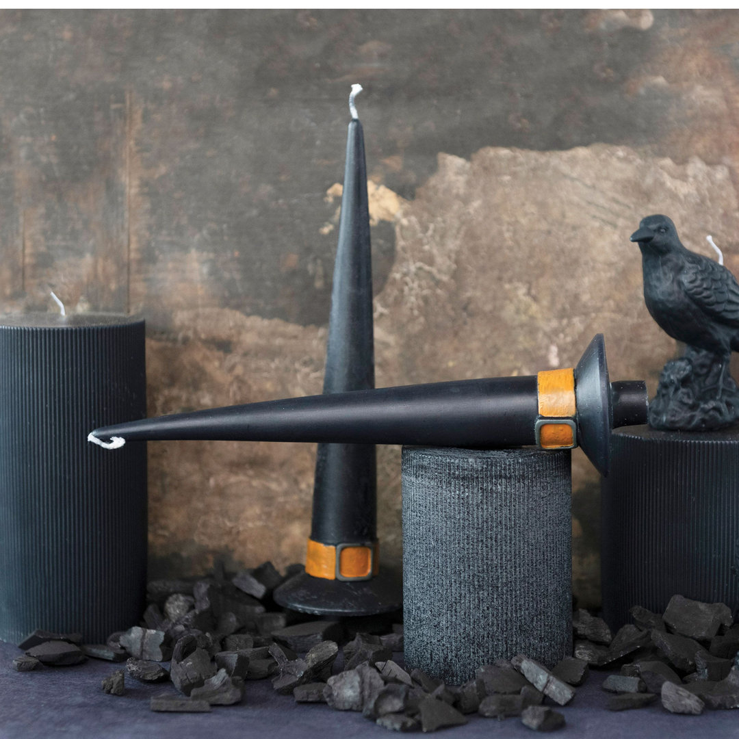 Unscented Witch Hat Shaped Taper Candle